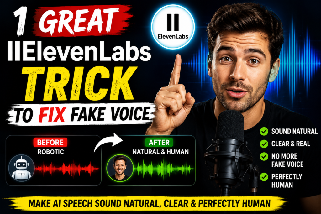 1 Great ElevenLabs Trick to Fix Fake Voice